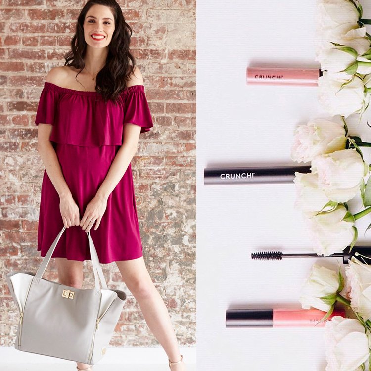 Full Hearts. Full Bags.  Packing our Sloane Diaper Bag Tote full of Crunchi products for the weekend!  Shop the Sloane Tote at Rosiepope.com and all Clean Beauty products at crunchi.com/rosiepope