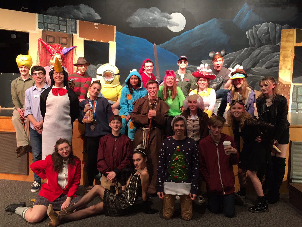 skbohrer's tweet photo. Theatre kids know how to show up for rehearsal on trick or treat night! You won’t want to miss this! #Baskerville https://t.co/GywJg7J7nq