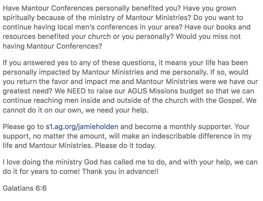 Mantourguy's tweet image. Take a sec and read this...thanks! #charitablegiving #missionssupport