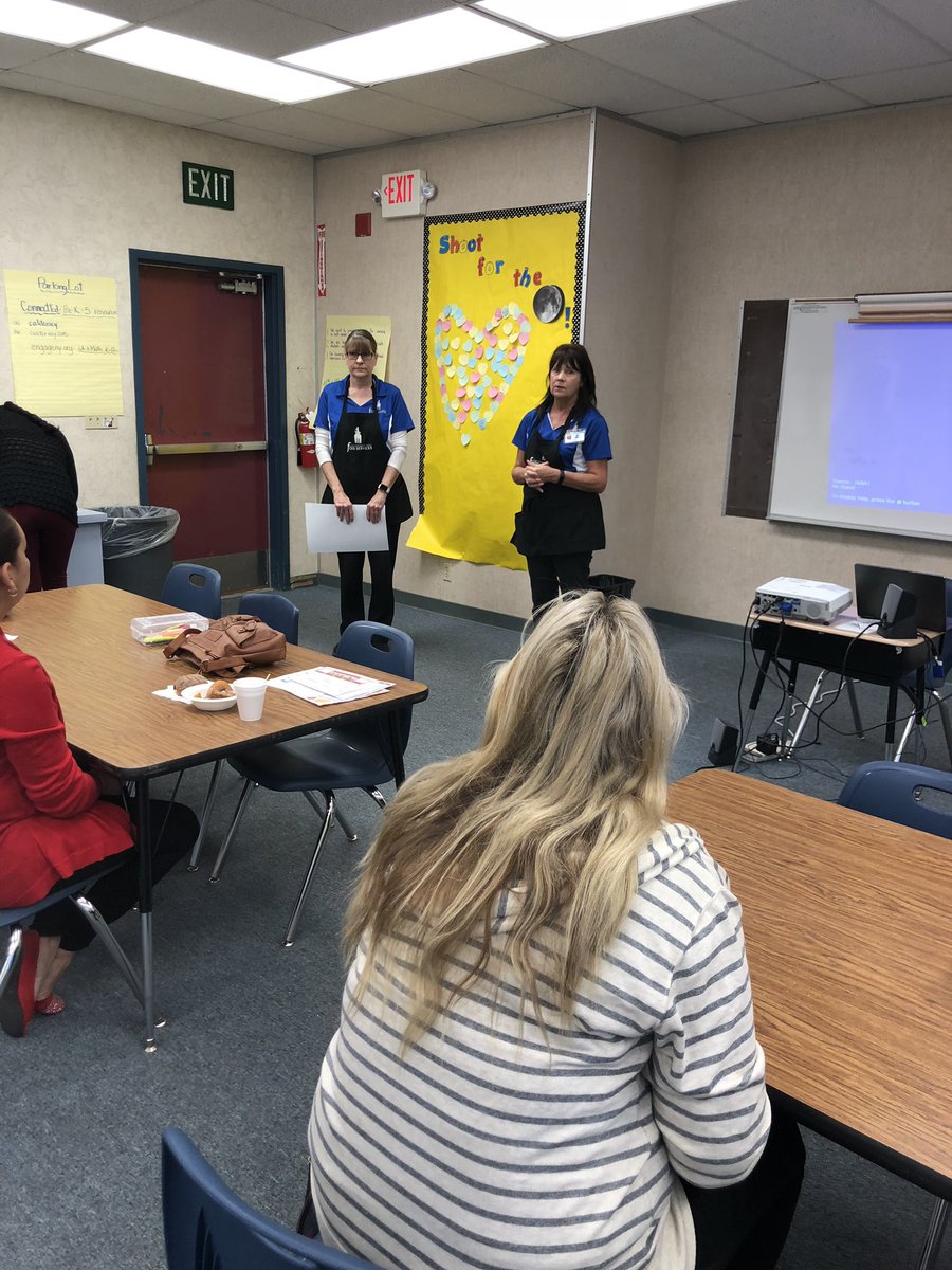 FUSD_Maple's tweet photo. University of La Verne AND @FUSDFoodService presented today at Coffee with the Principal!  #parentpreparation #fontananextlevel #ulv #yummytreats https://t.co/qfCTuL8SJk