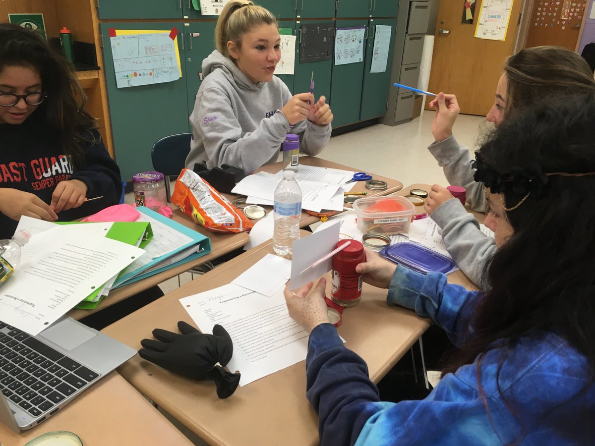 KCook_BPS's tweet photo. Ms. Aflague's 8th Grade BMS students are excited to start Operation Weather Station!  #STEMWeek https://t.co/Cobej2PvFm