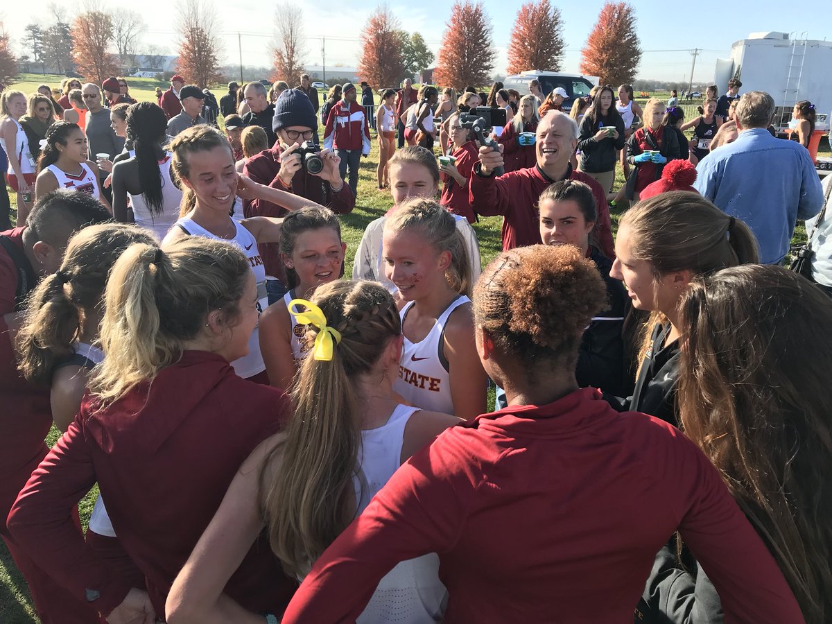 CycloneTrackXC's tweet photo. The Cyclones are celebrating their seventh Big 12 crown in the last eight seasons!

#CycloneSZN #Run4ISU 🌪🌪🌪 https://t.co/IyhIYVHmKy