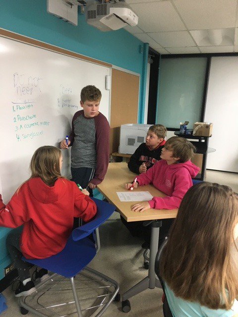 principal_urso's tweet photo. McGee Students working in the new "Innovation Lab" space which includes options for soft seating, flexible seating (high/low tops), various recording tools (table tops, white boards, windows).  Staff write a brief proposal for use of the space, which is open to all. #WeAreMcgee https://t.co/1kdN2SOsgk