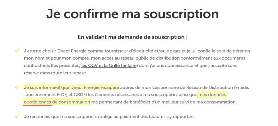 sebmatrix's tweet photo. #directenergie #cnil Vous êtes sûr que c'est terminée ? Copies d'écran effectuées le 26/10/2018 à 17h. https://t.co/AmSY13eMUp … et lors de la confirmation de l'inscription https://t.co/O6GaJmMLwf … https://t.co/Z8PBav36OJ