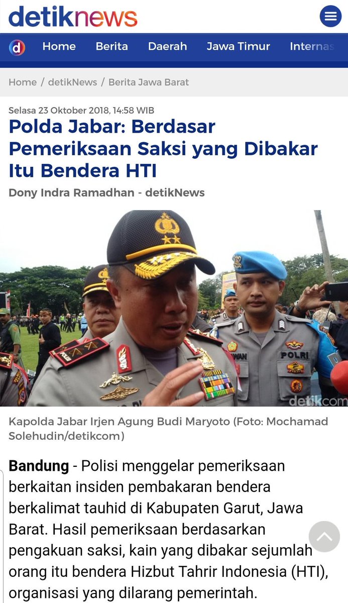 ekoesnadi's tweet photo. @tvOneNews Jelas itu #BenderaHTI
Paham yah semua. Jangan oada mau diadu domba sama HTI. #NKRI_HargaMati https://t.co/J9FxRakmbM