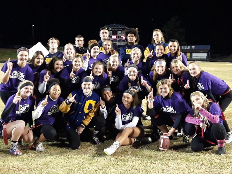 CastleBPA's tweet photo. Congratulations to the senior girls team on their Powder Puff Football win! We would also like to thank all the girls and coaches that helped make it a success! https://t.co/OQQH9iY9yU
