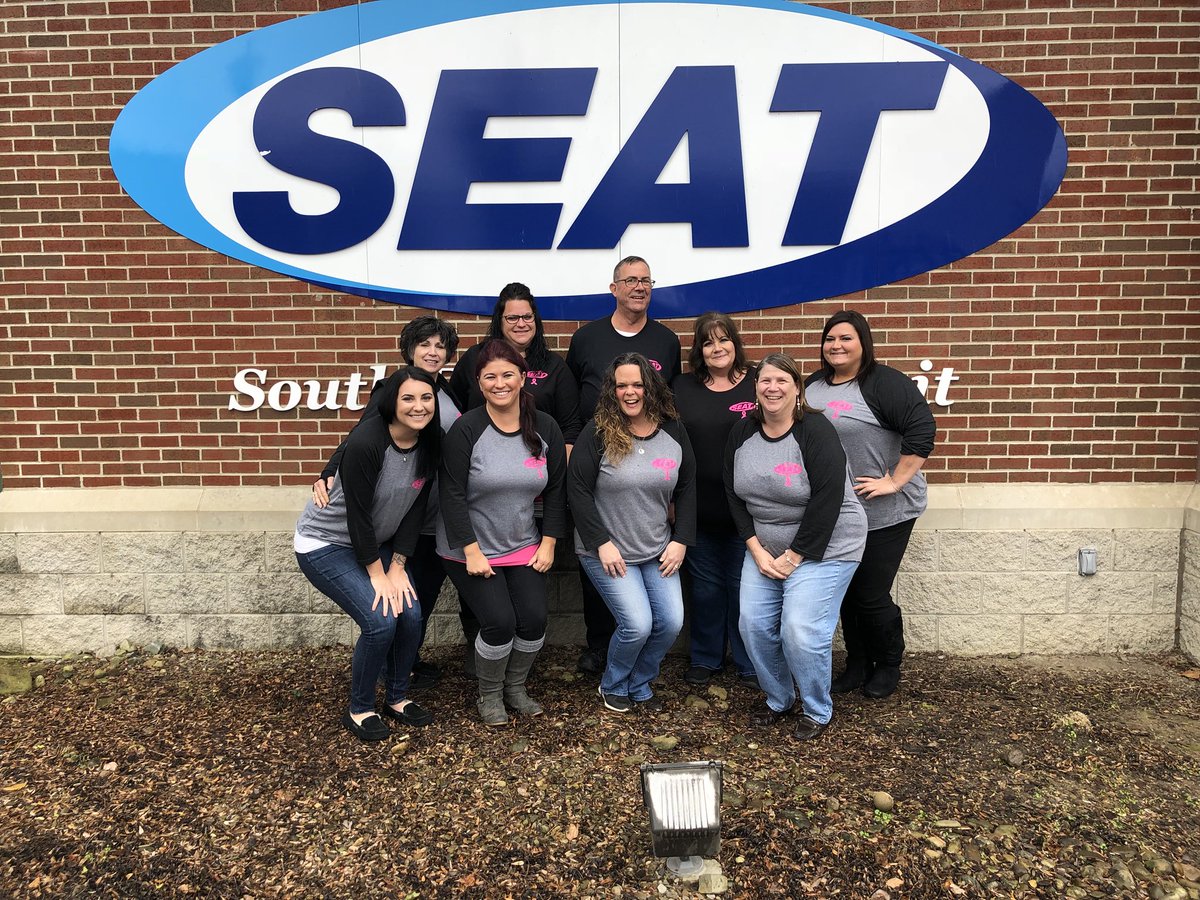 Supporting the fighters, admiring the survivors, honoring the taken, and never giving up hope! 💗

It’s breast cancer awareness day here at SEAT.
