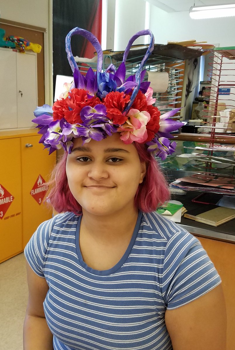 kachinaleigh's tweet photo. ... Queen J and her beautiful crown! We are #royalty here in #MulticulturalArts at #MHS ... https://t.co/zNUVVjggL1
