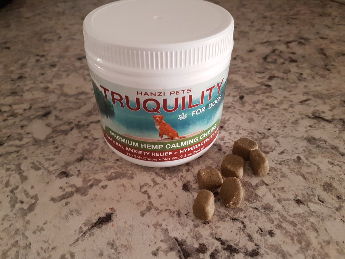 aliensundertheb's tweet photo. Calming hemp chews for the pups. What could go wrong? Except the fact that they smell like catfish bait and the dogs won't touch them? https://t.co/gMJ8WYD62T #hanzipets https://t.co/UUFLysQ2wQ