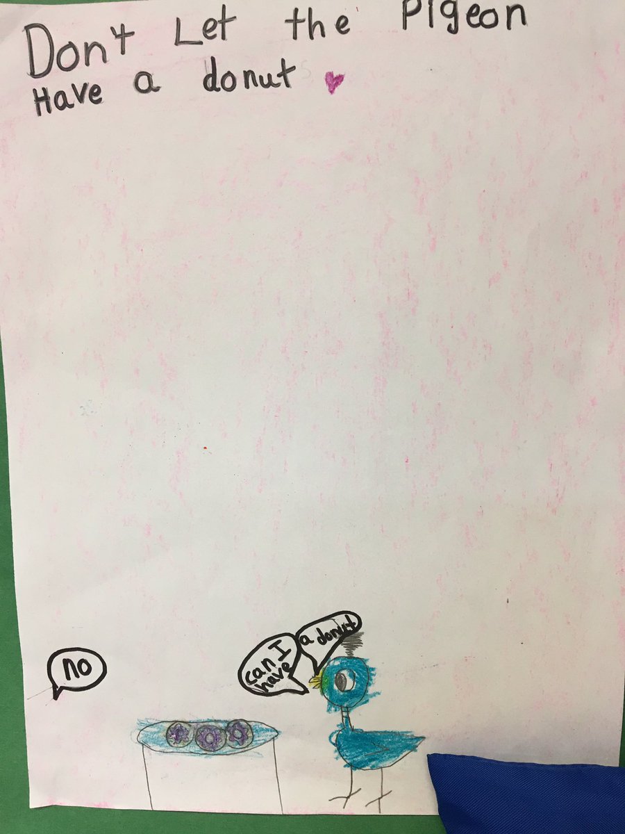 jennbrown20's tweet photo. We ❤️ @MoWillems and the pigeon! @knightes401 First graders have some ideas for a new pigeon adventure. Excited for July 2019. #pigeonbooks #welovereading #kidsareauthors https://t.co/M7THI6zmKB