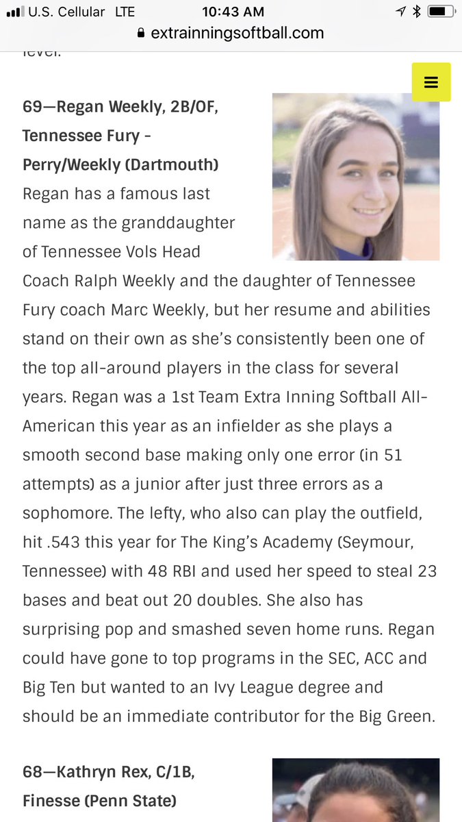 TKASoftball's tweet photo. @KarenWeekly @themtnpress @TDT_Sports @prepxtra Off-season honors for TKA All-Americans Maddie Webber/ Regan Weekly #Top100nationally https://t.co/ZrWi3d9ubj
