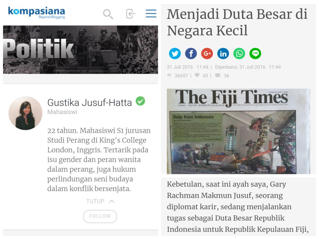 Gary Rachman Makmun Jusuf, ayah dari @Gustika Jusuf, adalah seorang duta besar.
Artinya Gustika makan dari uang rakyat tapi memaki "anjing" ke @sandiuno yang notabene adalah rakyat biasa
Kan #anjeng banget ini. Entah bagaimana perasaan Bung Hatta saat ini.