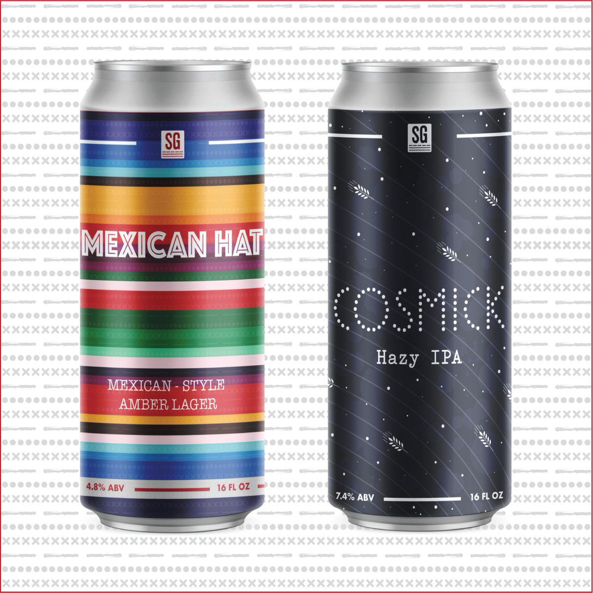 Double can release this afternoon! Mexican Hat: Mexican-style Amber Lager and Cosmick: Hazy IPA!