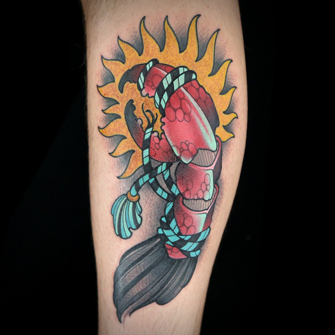 Lobster Tattoo Designs Transformation Protection Wealth And Harmony