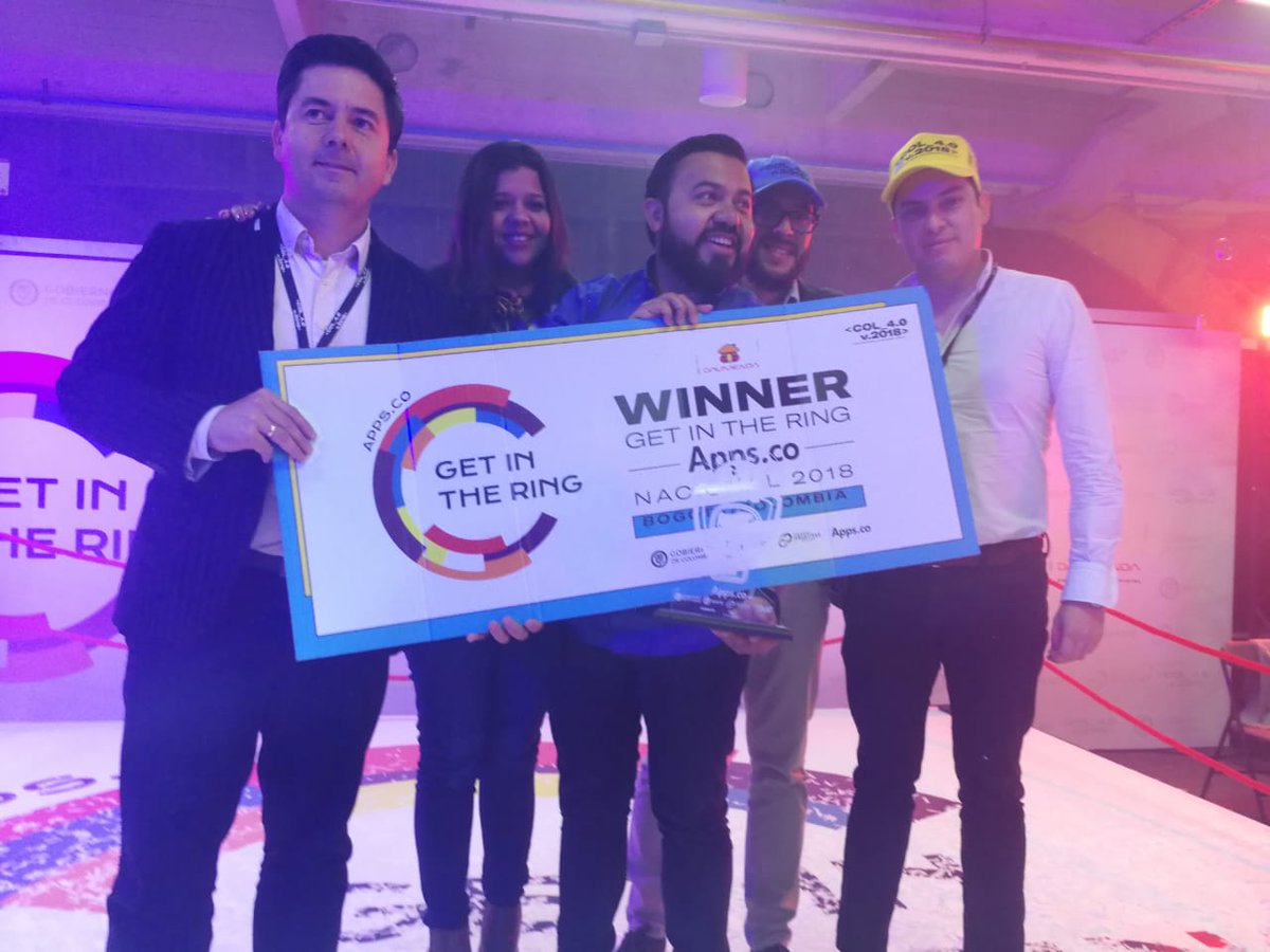 AppsCo's tweet photo. ¡Felicitaciones @EmobiColombia! Su negocio digital demostró ser el mejor en el ring de #Col40. #GetInTheRingAppsCo #ElFuturoDigitalEsDeTodos https://t.co/HbPwd8DOYP