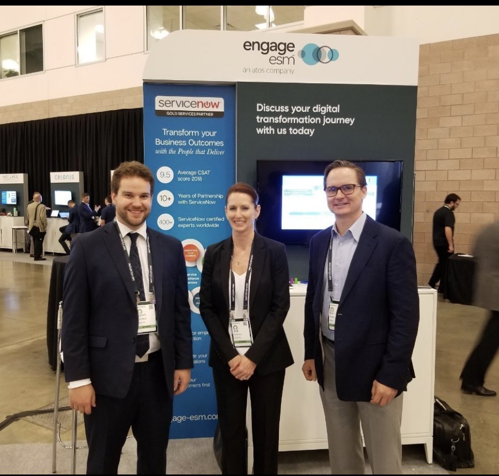 EngageESM's tweet photo. Had a fantastic week at the @servicenow #Nowsummit18 in Dallas, Frankfurt and Amsterdam this week! Thanks to all those that came and met with the team, it was great to see both new and familiar faces. Not too late to register for #Paris on Nov 20th! https://t.co/RvQeew5GyL https://t.co/zYQCEQrEv6