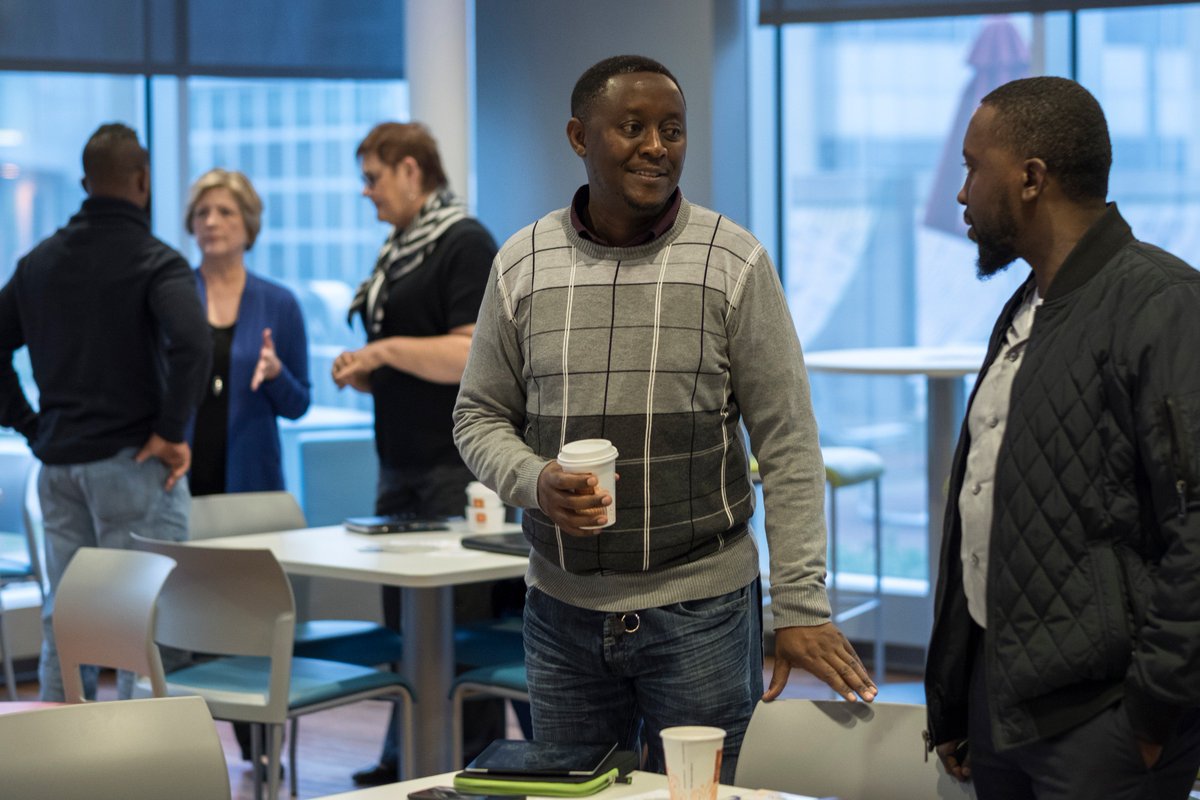 PurdueResFound's tweet photo. Another great Friday morning of bringing together the #Entrepreneur community around #Purdue for #FoundryGrounds with @PurdueFoundry. Join us as we all #TakeGiantLeaps! https://t.co/utkzuEMqAz