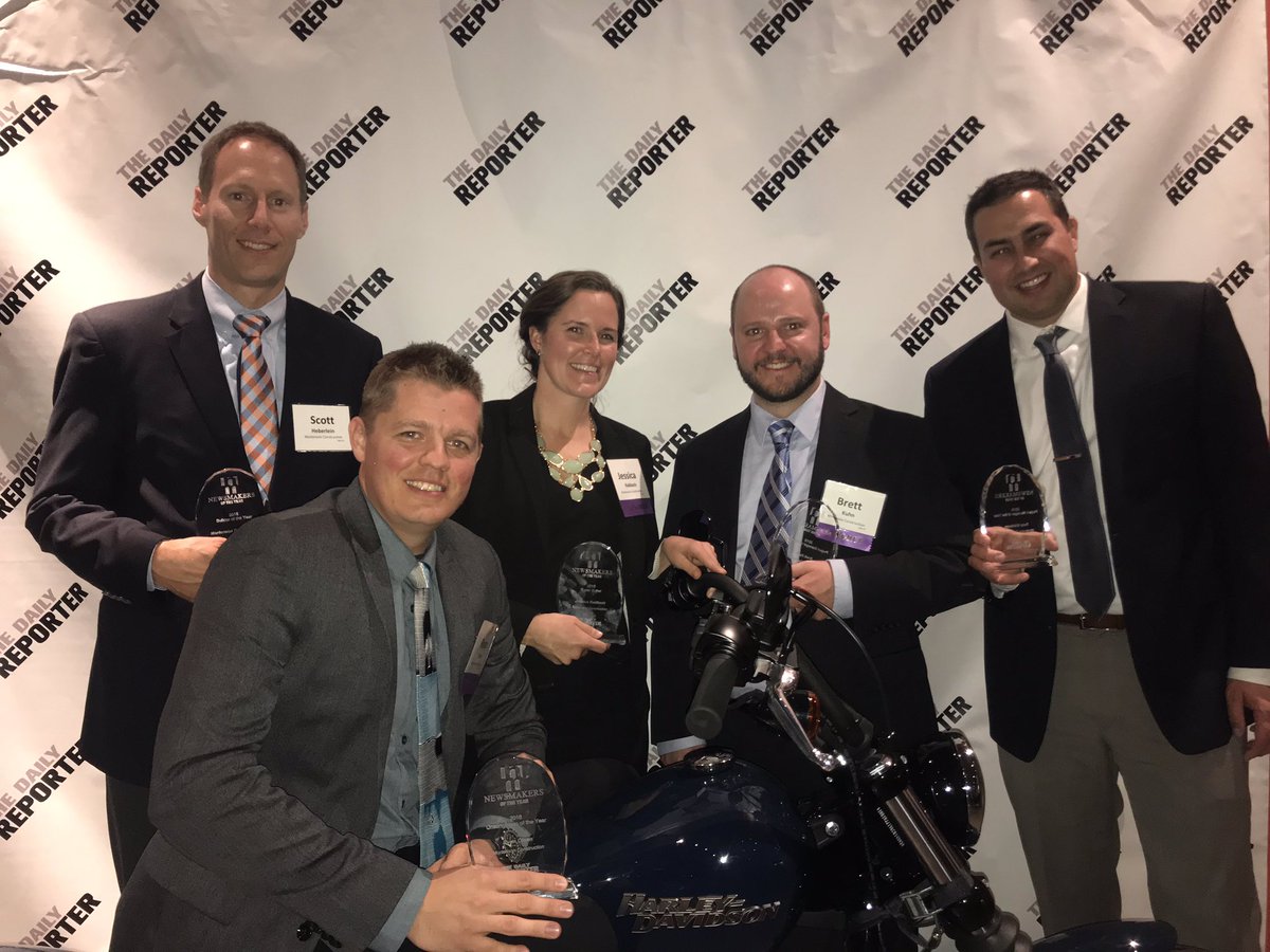 bridget_kraus's tweet photo. Congratulations to my @MortensonWI peeps who were honored as @DailyReporter #Newsmakers last night and to our entire team for honors as Builder of the Year! #buildingwhatsnext #team https://t.co/LxdvbuBcg6