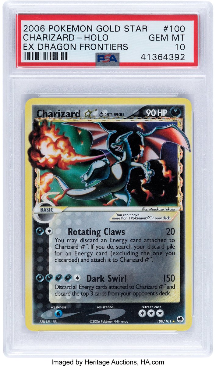 pokemon card charizard gold star Charizard Gold Star Dragon Frontiers 100/101 PSA 9 – TBC Games main image 1