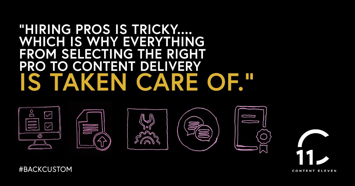 contenteleven's tweet photo. Back Custom Content for higher acquisition, engagement and click through rates. Post a creative brief now and let us do the rest... #BACKCUSTOM https://t.co/NL3mvTAcd9
