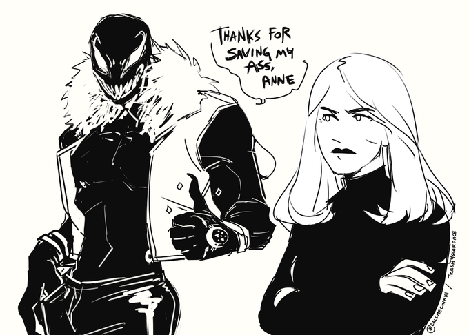 just wanted to draw #venom in greed's clothes but 