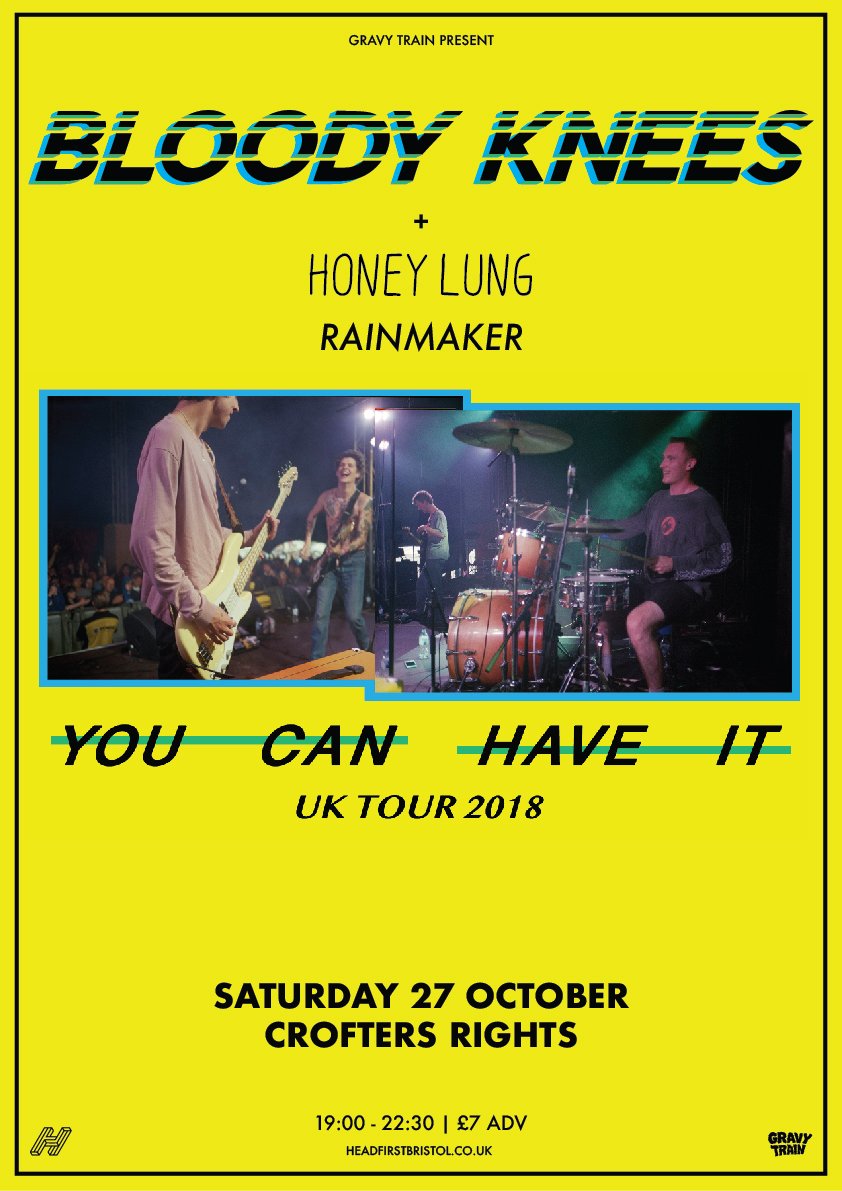 TOMORROW

<a href="/Crofters_Rights/">The Crofters Rights</a> / 7:30pm

<a href="/rainmakerbris/">RAINMAKER</a> 8:00
<a href="/HoneyLungBand/">Honey Lung</a> 8:45
<a href="/BloodyKnees/">BLOODY KNEES</a> 9:30

TICKETS >> hdfst.uk/E47975