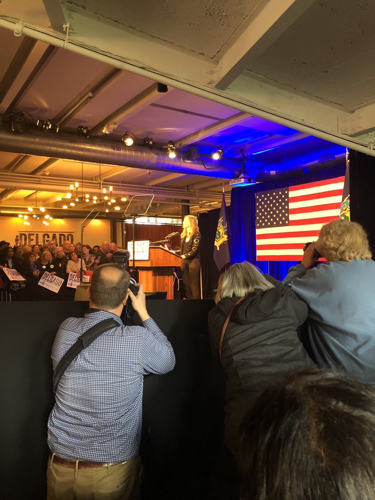 <a href="/MichelleHinchey/">Michelle Hinchey</a>, daughter of the late congressman Maurice Hinchey. We are #live at the <a href="/SenateGarage/">Senate Garage</a> in #kingstonny #disctrict19 #MidtermElections2018