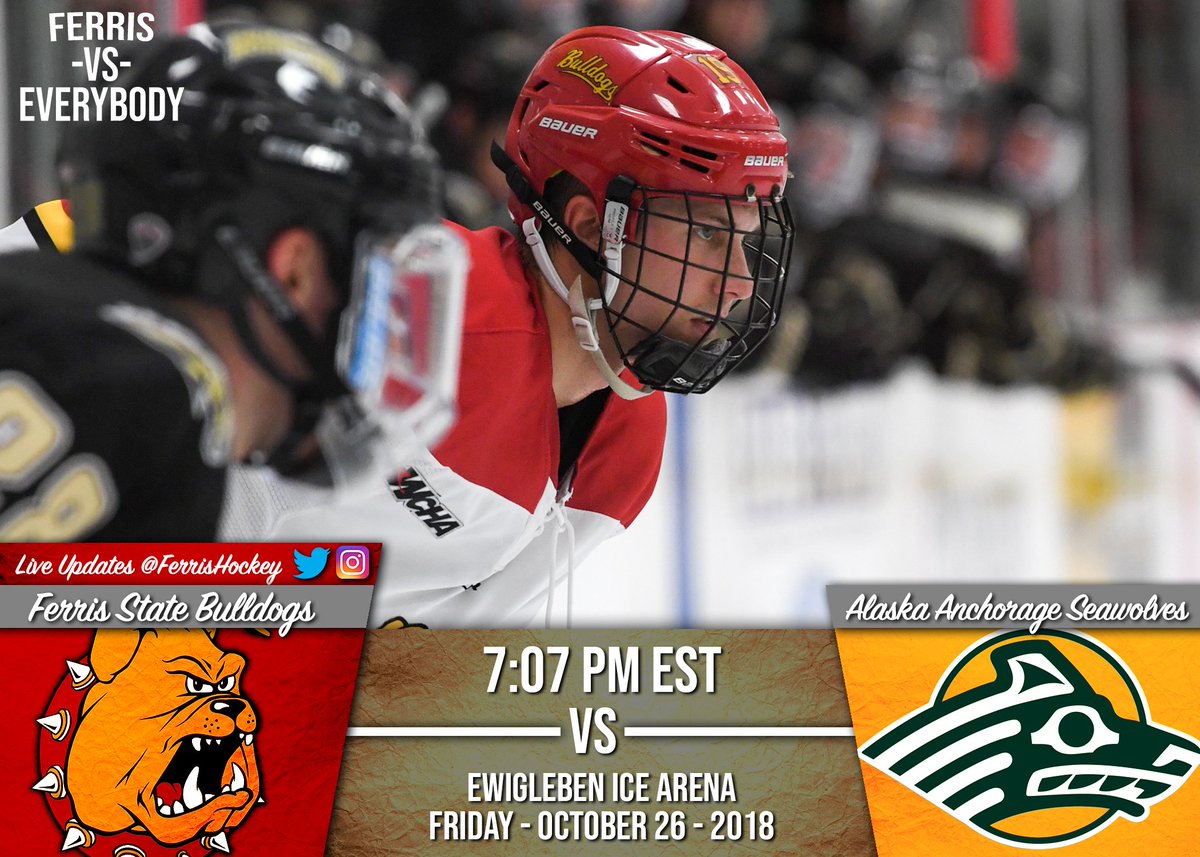 FerrisHockey's tweet photo. GAMEDAY | Dawgs and Seawolves in Big Rapids to open @WCHA_MHockey play! #FerrisVsEverybody

📈: https://t.co/kTEOYr9V6i
📺: https://t.co/hP0Y3tkUS4 https://t.co/6nnkrKupPk