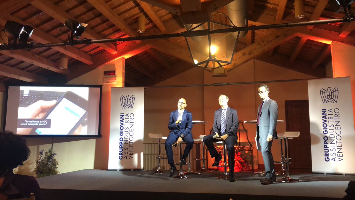 AlicePretto's tweet photo. Marco Bettiol e Fabrizio Gerli, dal mondo universitario, alla prima #ggiassemblea2018 Assindustria Veneto Centro @AssindustriaVC https://t.co/mcuqpG60uI