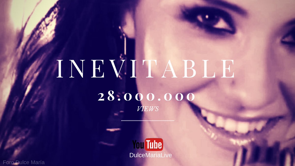 DMForoUnivision's tweet photo. El video de #Inevitable de @DulceMaria superó a los 28 millones de views en Youtube. 🙌

👉 https://t.co/TD5DLGsxFV https://t.co/0xEijukA2T