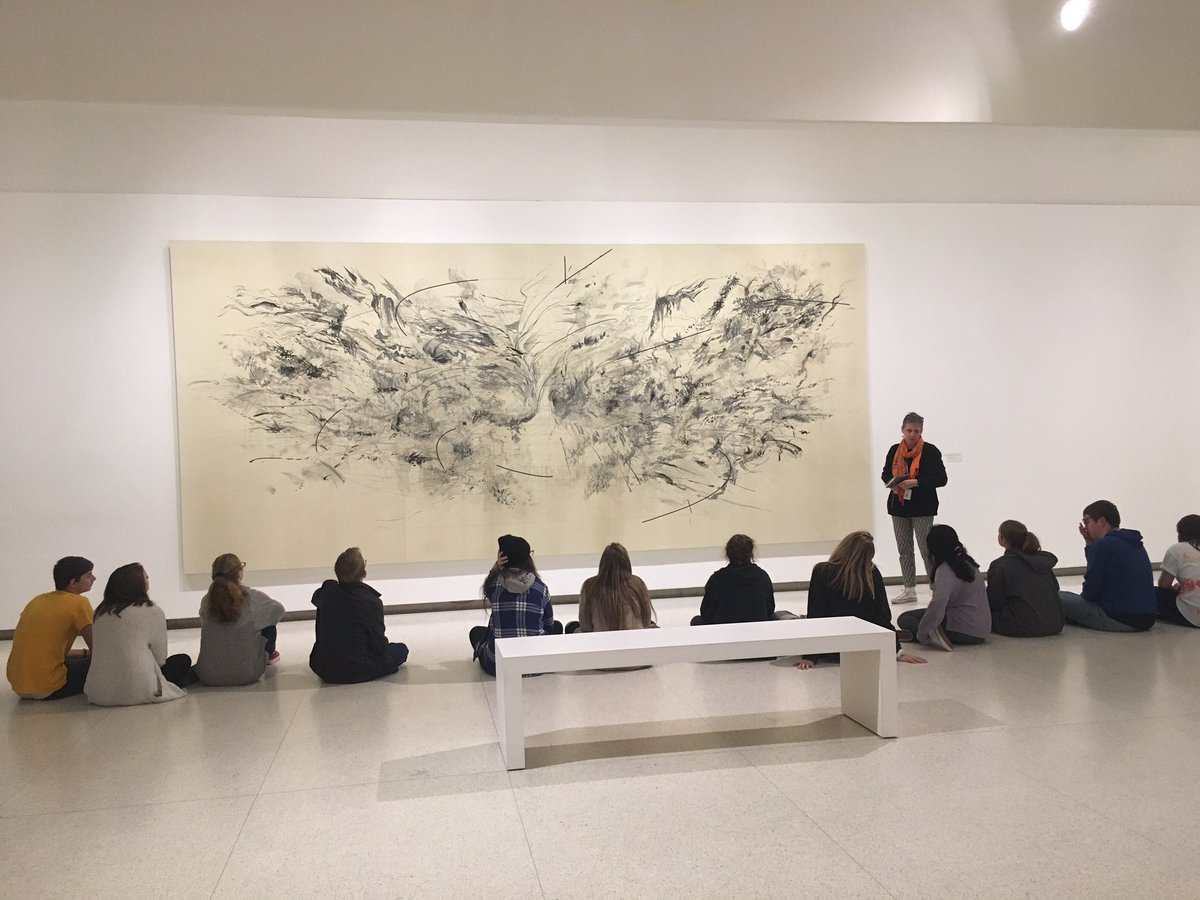 TrishaAbel's tweet image. Some great conversations happening at the Walker Art Center with MHS students! #proudteacher #montiarts #magicpride #montimagic