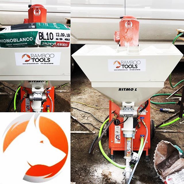 RambooTools's tweet photo. Yesterday we had the pleasure of taking our PFT Ritmo L onsite to a customer spraying Parex Monoblanco.

One of the many benefits of the Ritmo is you can quickly set on the greedy hopper and fill the machine to the max.

#rambootools #pft #pftritmo #pare… https://t.co/SOKlAZqQvN https://t.co/Iha13k95o4