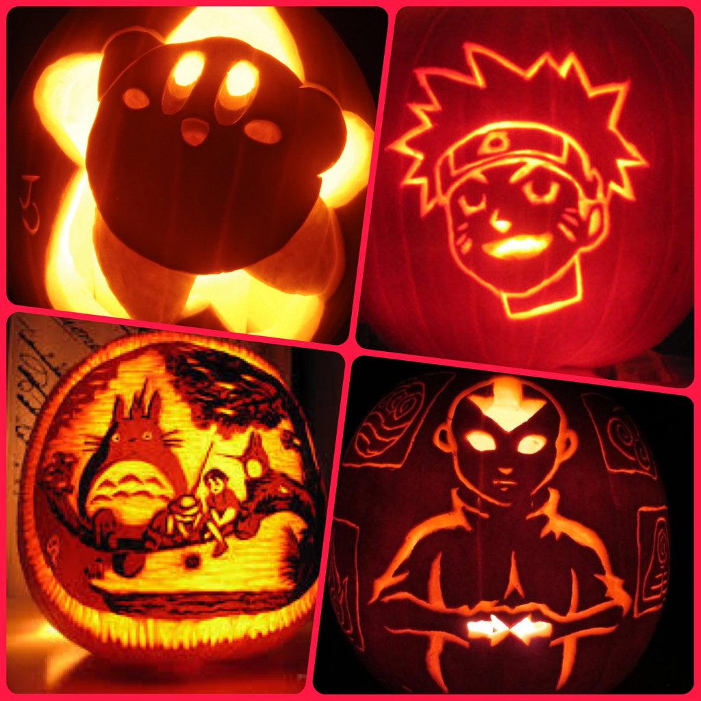 Kingdom of Fandoms  Heres some anime pumpkin carvings for your