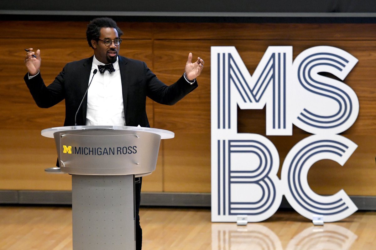 UMSBC's tweet photo. In his third consecutive year as conference host, @DhaniJones returned to the Michigan Sport Business Conference.
#MSBC18 https://t.co/lx8DUIvXR9