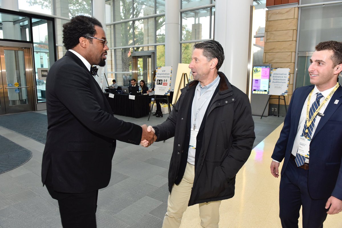 UMSBC's tweet photo. In his third consecutive year as conference host, @DhaniJones returned to the Michigan Sport Business Conference.
#MSBC18 https://t.co/lx8DUIvXR9