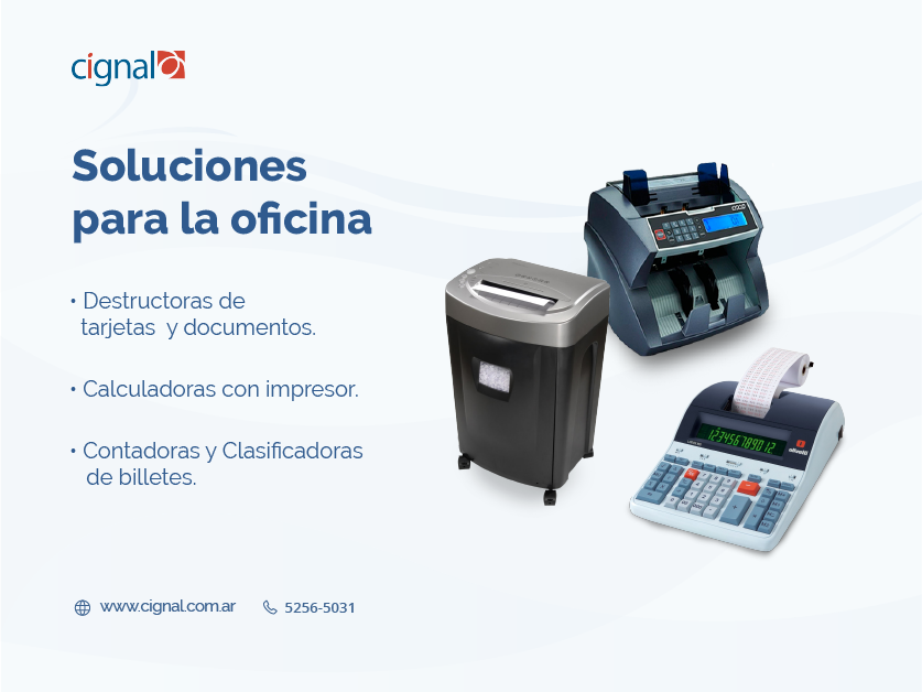 Cignal_it's tweet image. En Cignal encontrás los artículos de oficina más confiables ¡Conocenos!

Visitá nuestra web y conocé más de nuestros productos y servicios: cignal.com.ar

Tel. 011 5256-5031| ventas@cignal.com.ar

#cignalIT #destructoras #calculadoras #articulosdeoficina #networking