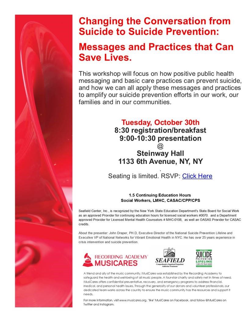 Local_802_AFM's tweet photo. Our community of musicians is always looking for ways to support each other in times of mental health crisis. Join @MusiCares at a Suicide Prevention Workshop on Tue, Oct 30 to learn best practices for supporting our colleagues who may be suffering. RSVP: https://t.co/gksNgWWrz8 https://t.co/IgVTSPvL7d