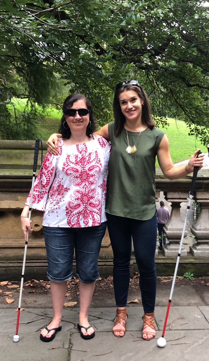 Reb_Alexander's tweet photo. Just a couple of gals rocking our #canestrength.
Image description: A photo of Rebecca and her friend Jess in Central Park with their canes. They have their arms around each other for the photo. https://t.co/GxiIFwEjJU