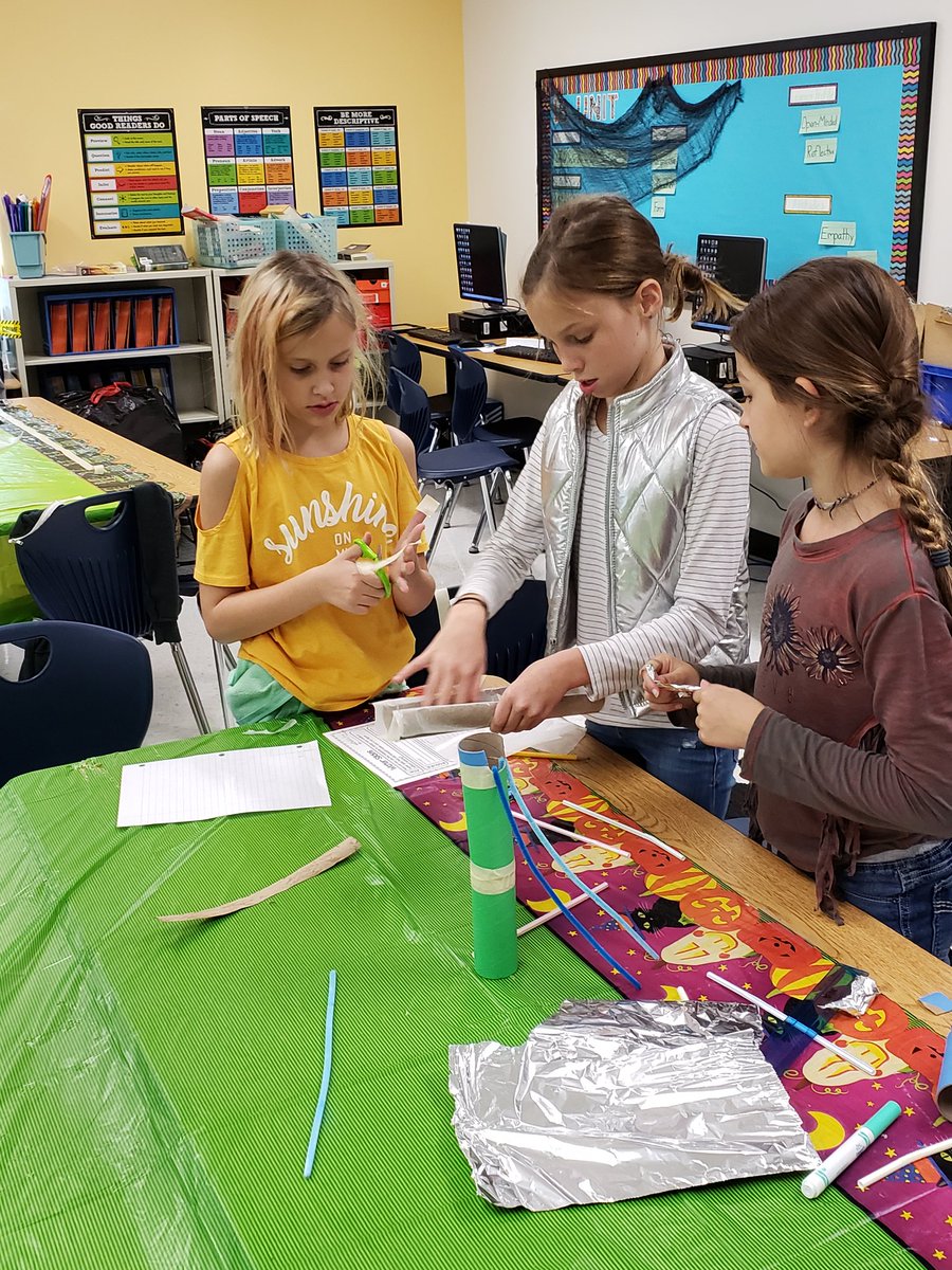 kmgrothe's tweet photo. Hard at work water slide STEM challenge #HFExcellence https://t.co/S1Lr6QPwtT