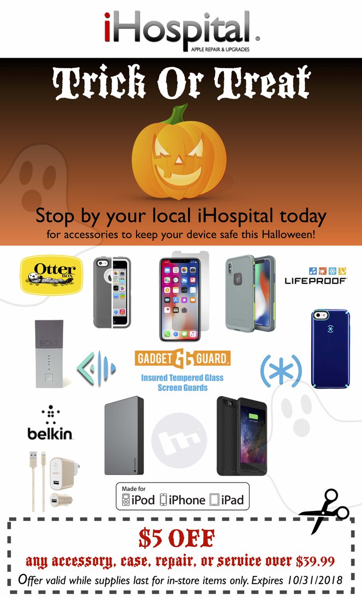 iHospital's tweet photo. Happy 🤡 Halloween 🎃 Savings 👻 from 👹 iHospital - https://t.co/UfP6MDAc7j https://t.co/q8OwDFTuOz