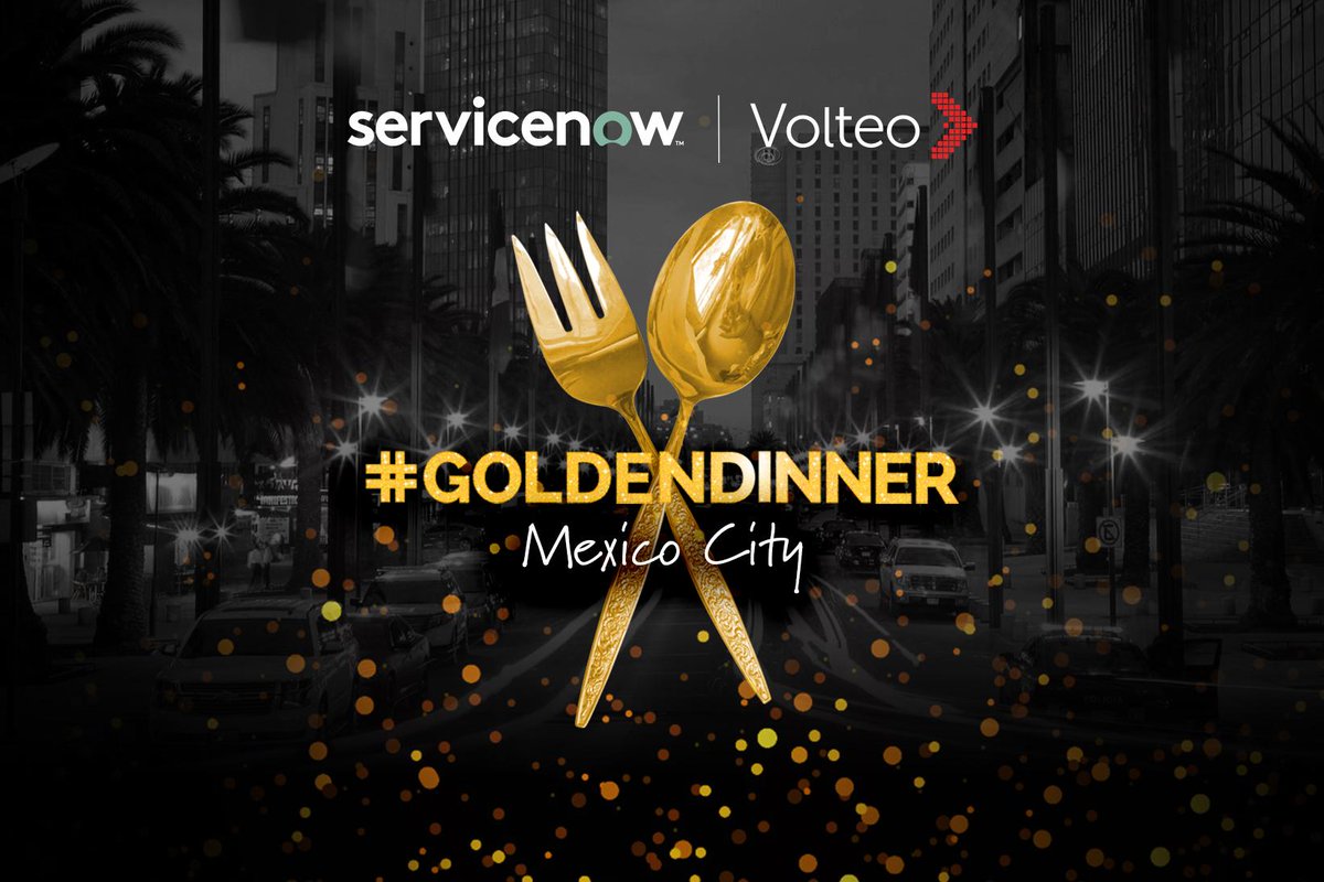 volteodigital's tweet photo. Yesterday our Latinamerica team along with some members of our executive team and a surprise visit from our CEO celebrated Mexico City's #GoldenDinner. We want to thank our customers and ServiceNow LATAM to celebrate with us our recent #Gold #ServiceNow designation. https://t.co/RM5N3YGiEj
