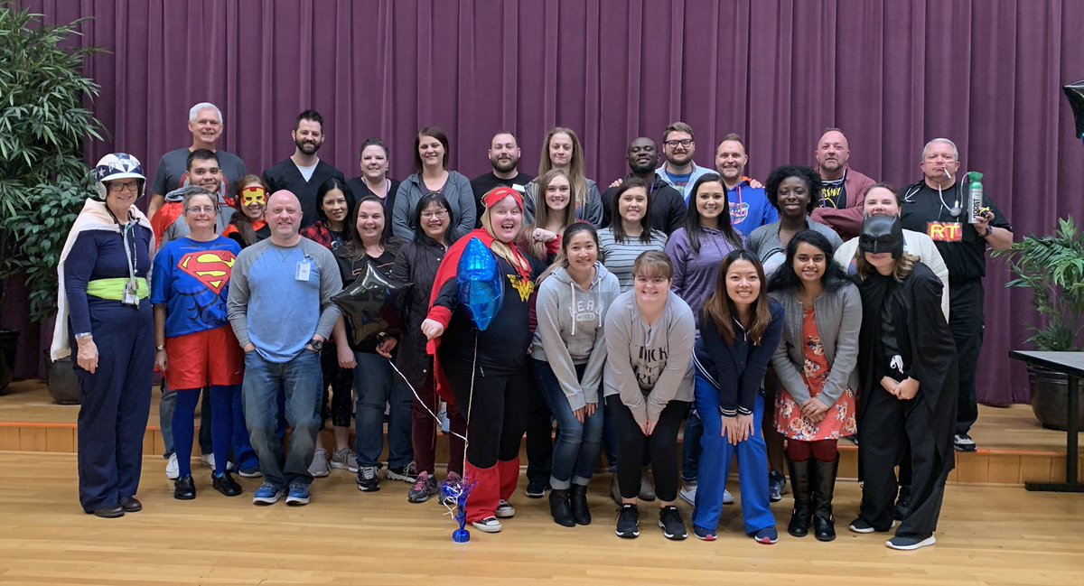 FttcHSC's tweet photo. Respiratory Care students and faculty celebrated Respiratory Care Week with a Superhero Pizza Party! #RCWeek18 https://t.co/uV4a13YxOy
