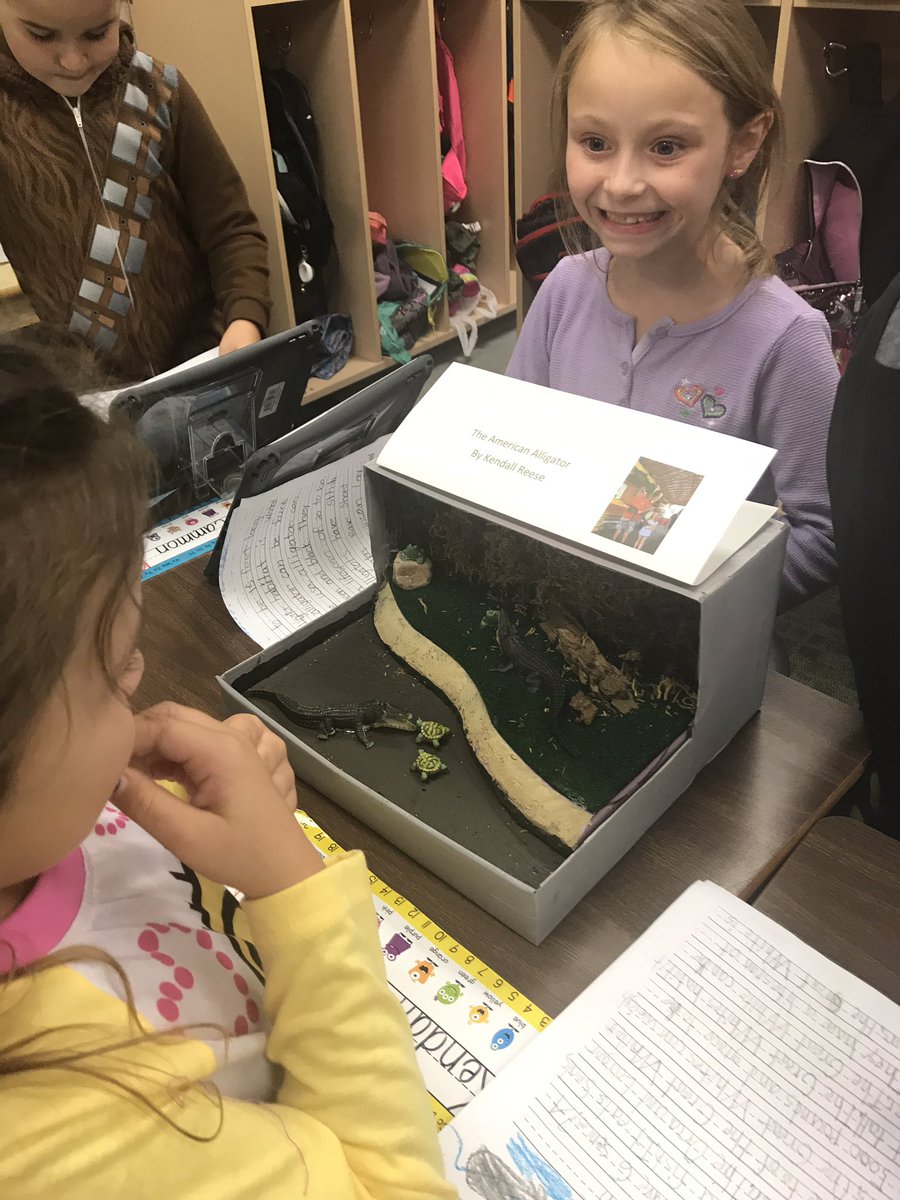 whiteheadkinder's tweet photo. Cool Dioramas’ from our Secondgrade buddies! @MrsTAnderson https://t.co/n6WUtDeN3b