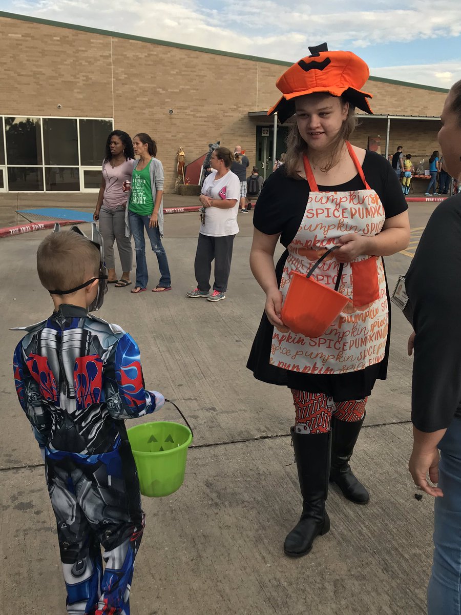 Our students learning to be adults. Handing out candy instead of getting candy. Huge milestone!!!