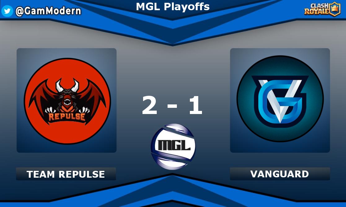In a long and exciting match, <a href="/Team_repulse_/">Team Repulse</a> wins 2-1 against @VGTeamgg and is thus the first Finalist for the grand final. Vanguard still has a chance of winning through the Lower Bracket.