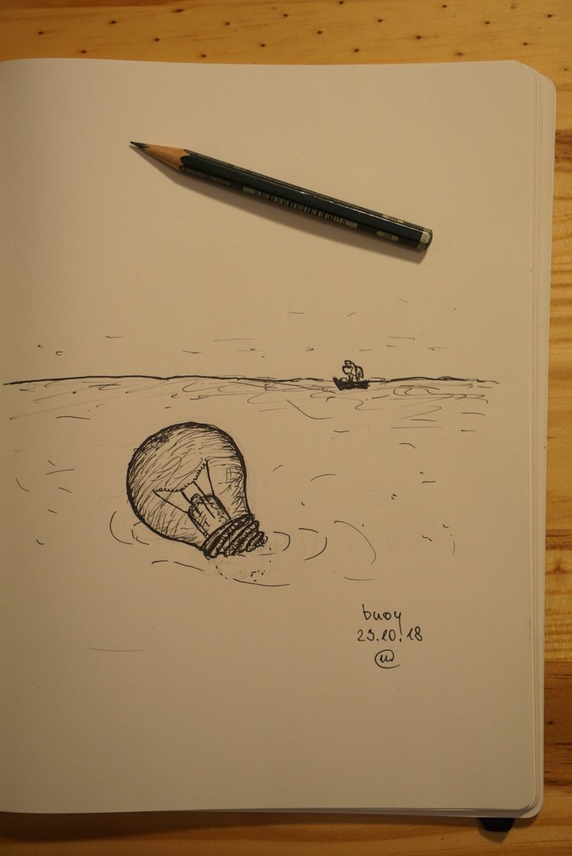 czmosra's tweet photo. Buoy. #Inktober day 23. #inktober2018 #verticalworld https://t.co/u9KfN6yihy