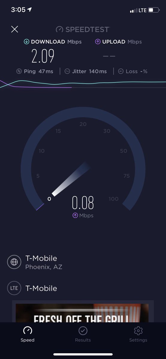 em3steve's tweet photo. Just thought I would share some reality with your guys at @TMobileHelp @JohnLegere #Phoenix #iPhoneXR #slowinternetmakesmesad https://t.co/0G8S5BxeUe