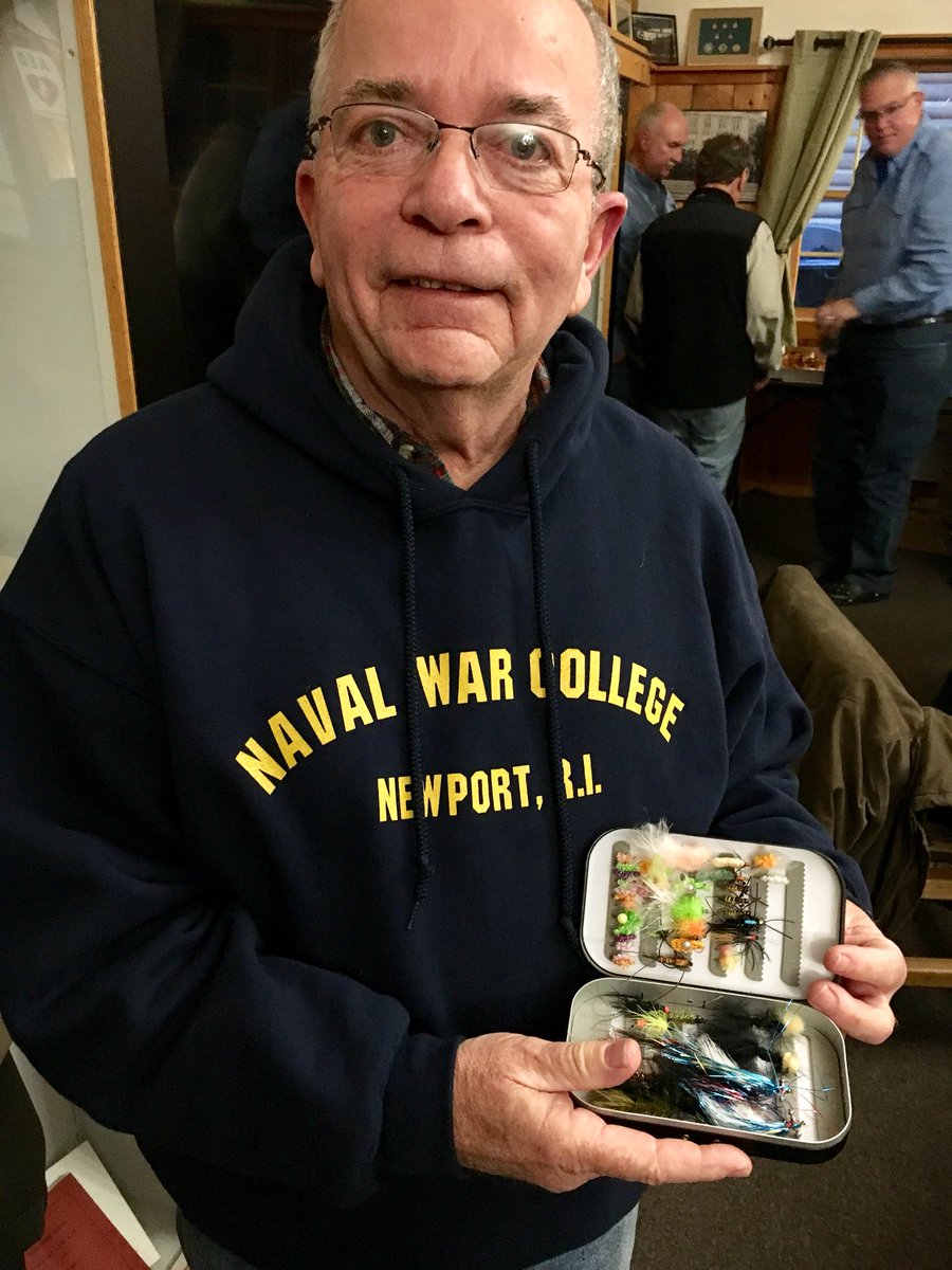 Marko_Matthew's tweet photo. One of my greatest privileges is to welcome Veterans to our @NYSDEC Healing Veterans Weekend at the Salmon River. Here’s Nels Youngstrom, former Captain @USMC with his commemorative case of flies #WorldClassFishing https://t.co/mOuTTfg2TY