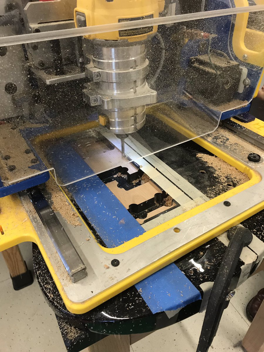 LusherPLTW's tweet photo. In the Engineering Lab today we saw laser cutting, 3D printing, and CNC routing! Amazing work from our engineering teams! 🛠⚙️🤓#lusherpride #pltw https://t.co/uG7zMqTvLR