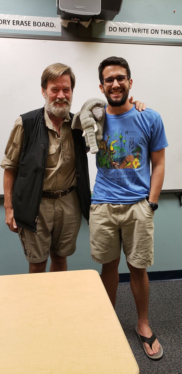 I consider myself extremely fortunate to have met great ape and elephant conservationist Ian Redmond (<a href="/4Apes/">Ian Redmond</a>)... and Archie (<a href="/ArchietheEle/">ArchietheElephant</a>), of course! Thank you <a href="/FIU/">FIU</a>, @FIUTropics, <a href="/fiuseas/">FIU School of Environment, Arts and Society</a>, and Dr. Sian Evans for making this possible! <a href="/TropRiversLab/">Tropical Rivers Lab</a>